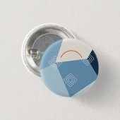 Eisblauer Glacier Geometry Button (Vorne & Hinten)