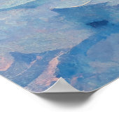 Eisblauer Gletscher - Impressionistischer Malstil Poster (Ecke)