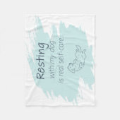 Eisblauer Golden Retriever – Selbstfürsorge Kusche Fleecedecke (Vorderseite)