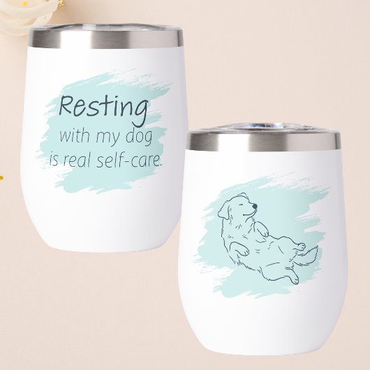 Eisblauer Golden Retriever Wein – Selbstfürsorge