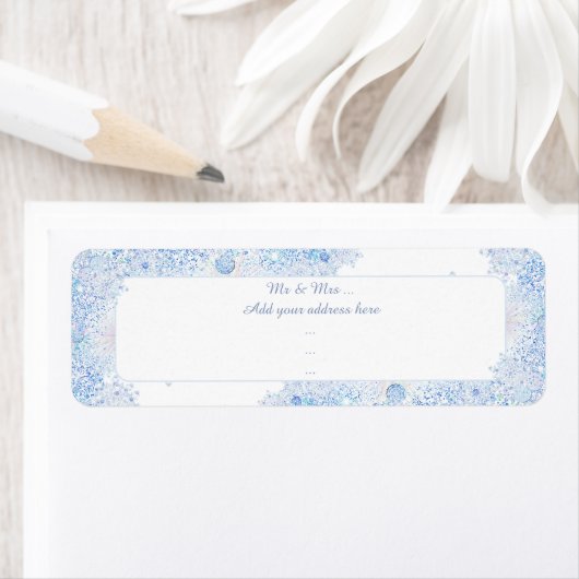 Eisblauer Schneeflocken (Insitu)