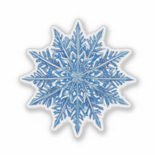 Eisblauer Schneeflocken-Aufkleber Aufkleber