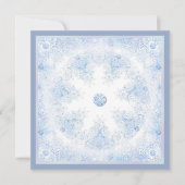 Eisblauer Schneeflocken Einladung (Vorderseite)