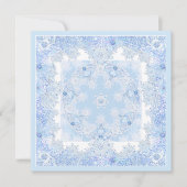 Eisblauer Schneeflocken Einladung (Vorderseite)