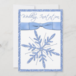 Eisblauer Schneeflocken Einladung zur Hochzeit