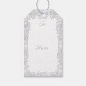 Eisblauer Schneeflocken Geschenkanhänger (Vorderseite)