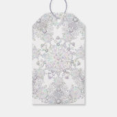 Eisblauer Schneeflocken Geschenkanhänger (Rückseite)