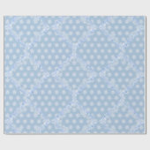 Eisblauer Schneeflocken Geschenkpapier (Flach)