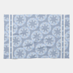 Eisblauer Schneeflocken Geschirrtuch
