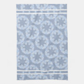 Eisblauer Schneeflocken Geschirrtuch (Vertikal)