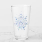 Eisblauer Schneeflocken Glas (Rückseite)