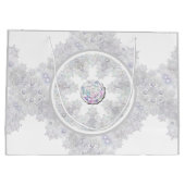 Eisblauer Schneeflocken Große Geschenktüte (Rückseite)