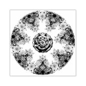 Eisblauer Schneeflocken Gummistempel (Prägung)