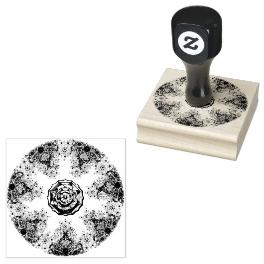 Eisblauer Schneeflocken Gummistempel (Stempel)