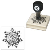 Eisblauer Schneeflocken Gummistempel (Stempel)