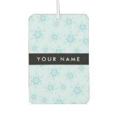 Eisblauer Schneeflocken, Ihr Name, Personalisieren Autolufterfrischer (Vorderseite)