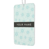Eisblauer Schneeflocken, Ihr Name, Personalisieren Autolufterfrischer (Links)