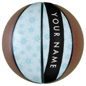 Eisblauer Schneeflocken, Ihr Name, Personalisieren Basketball (Vertikal)