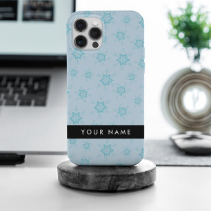 Eisblauer Schneeflocken, Ihr Name, Personalisieren Case-Mate iPhone Hülle