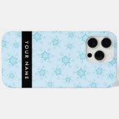 Eisblauer Schneeflocken, Ihr Name, Personalisieren Case-Mate iPhone Hülle (Rückseite (Horizontal))