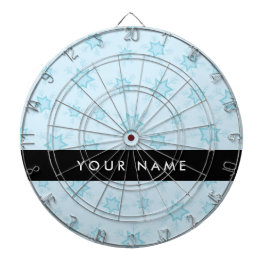 Eisblauer Schneeflocken, Ihr Name, Personalisieren Dartscheibe