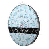 Eisblauer Schneeflocken, Ihr Name, Personalisieren Dartscheibe (Vorderseite rechts)