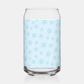 Eisblauer Schneeflocken, Ihr Name, Personalisieren Dosenglas (Rückseite)