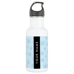 Eisblauer Schneeflocken, Ihr Name, Personalisieren Edelstahlflasche