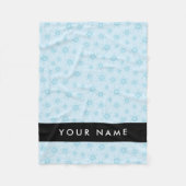 Eisblauer Schneeflocken, Ihr Name, Personalisieren Fleecedecke (Vorderseite)