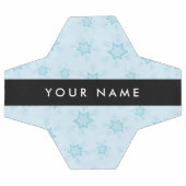 Eisblauer Schneeflocken, Ihr Name, Personalisieren Fußball (Flach)