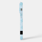 Eisblauer Schneeflocken, Ihr Name, Personalisieren iPhone Hülle (Linke Seite)