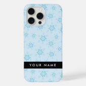Eisblauer Schneeflocken, Ihr Name, Personalisieren iPhone Hülle (Rückseite)