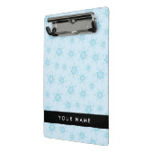 Eisblauer Schneeflocken, Ihr Name, Personalisieren Mini Klemmbrett (Gewinkelt2)