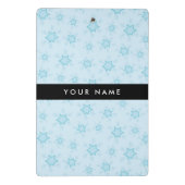 Eisblauer Schneeflocken, Ihr Name, Personalisieren Mini Klemmbrett (Rückseite)