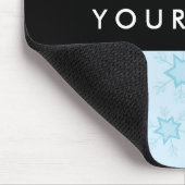 Eisblauer Schneeflocken, Ihr Name, Personalisieren Mousepad (Ecke)