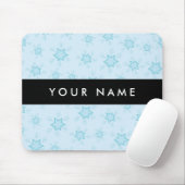 Eisblauer Schneeflocken, Ihr Name, Personalisieren Mousepad (Mit Mouse)