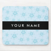 Eisblauer Schneeflocken, Ihr Name, Personalisieren Mousepad (Vorne)