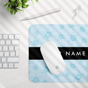 Eisblauer Schneeflocken, Ihr Name, Personalisieren Mousepad