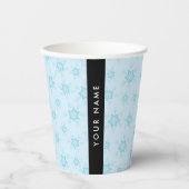 Eisblauer Schneeflocken, Ihr Name, Personalisieren Pappbecher (Vorderseite)
