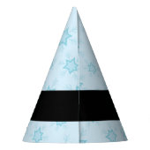 Eisblauer Schneeflocken, Ihr Name, Personalisieren Partyhütchen (Rückseite)