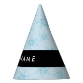 Eisblauer Schneeflocken, Ihr Name, Personalisieren Partyhütchen (Rechts)