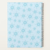 Eisblauer Schneeflocken, Ihr Name, Personalisieren Planer (Rückseite)