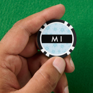 Eisblauer Schneeflocken, Ihr Name, Personalisieren Pokerchips