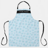 Eisblauer Schneeflocken, Ihr Name, Personalisieren Schürze (Vorderseite)