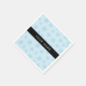 Eisblauer Schneeflocken, Ihr Name, Personalisieren Serviette (Ecke)
