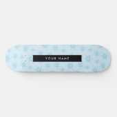 Eisblauer Schneeflocken, Ihr Name, Personalisieren Skateboard (Horizontal)