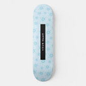 Eisblauer Schneeflocken, Ihr Name, Personalisieren Skateboard (Vorderseite)