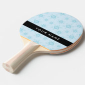 Eisblauer Schneeflocken, Ihr Name, Personalisieren Tischtennis Schläger (Vorderseite)