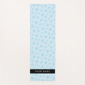 Eisblauer Schneeflocken, Ihr Name, Personalisieren Yogamatte (Vorderseite)