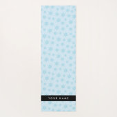 Eisblauer Schneeflocken, Ihr Name, Personalisieren Yogamatte (Rückseite)